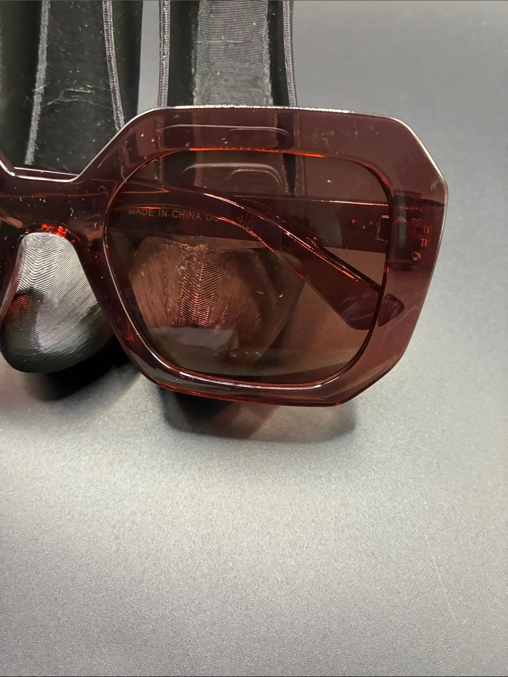 Fashion Nova Oversized Square Sunglasses - Translucent Brown